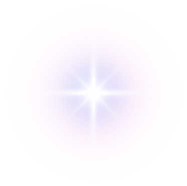 Shining blue star on a transparent background